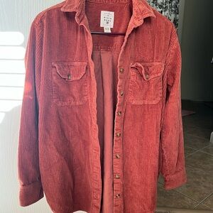 Billabong Red-Rust Corduroy Button-Down Shirt